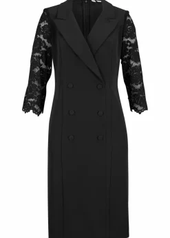 Damen bonprix Bekleidung·Pullover & Strickjacken|Kleider|Blazer-Kleid mit Spitzenärmeln
