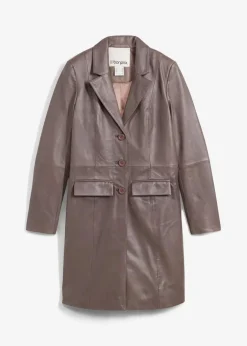 Damen bonprix Nachhaltigere Materialien|Jacken & Mäntel|Blazermantel aus Lammnappa