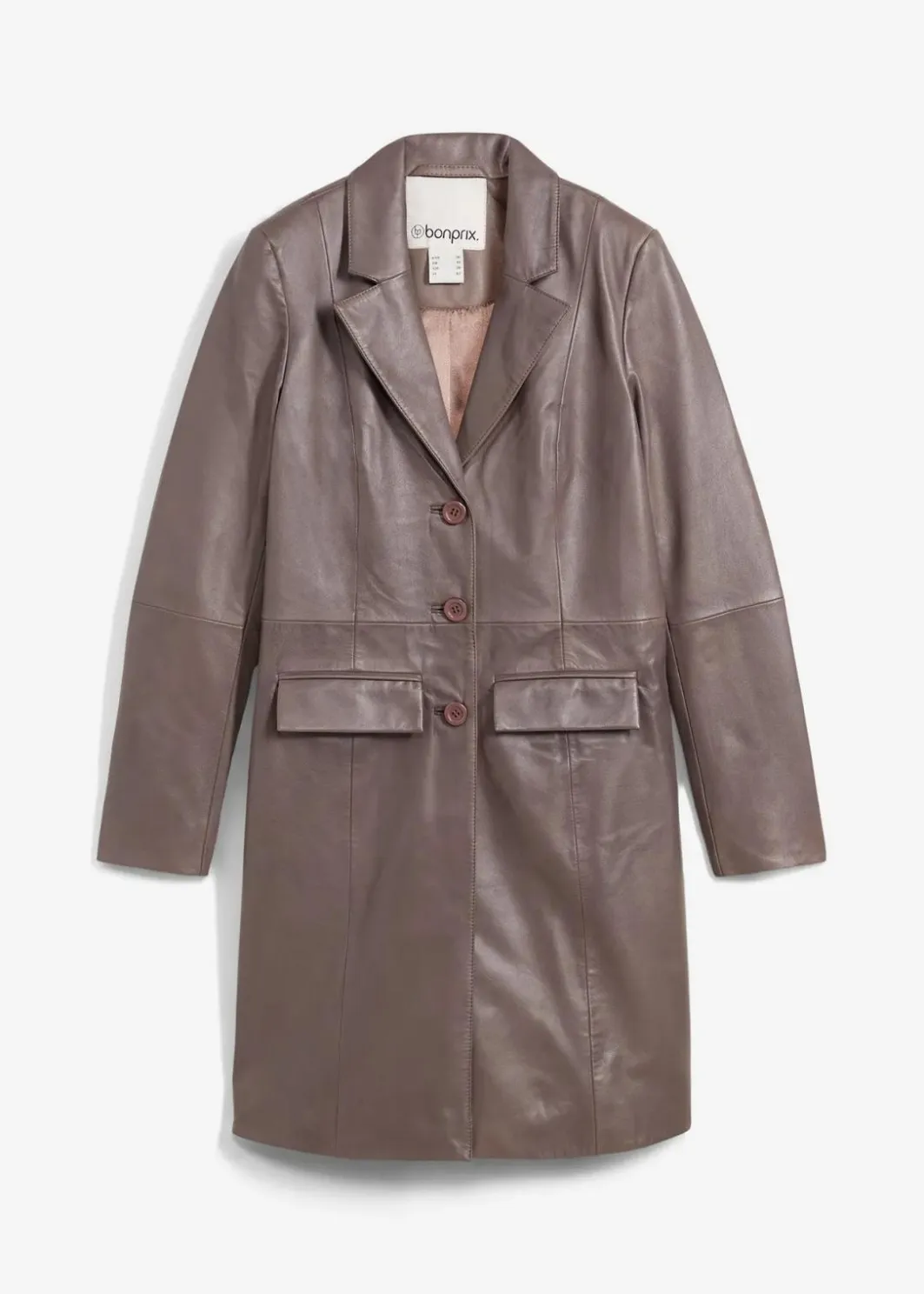 Damen bonprix Nachhaltigere Materialien|Jacken & Mäntel|Blazermantel aus Lammnappa