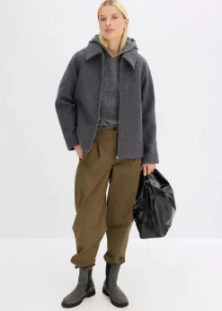 Outlet Blouson aus softem Bouclé Damen Jacken & Mäntel|Bekleidung·Hosen