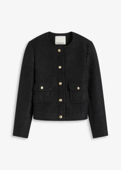 Damen bonprix Bekleidung·Hosen|Jacken & Mäntel|Blouson aus softem Bouclégarn