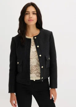 Damen bonprix Bekleidung·Hosen|Jacken & Mäntel|Blouson aus softem Bouclégarn