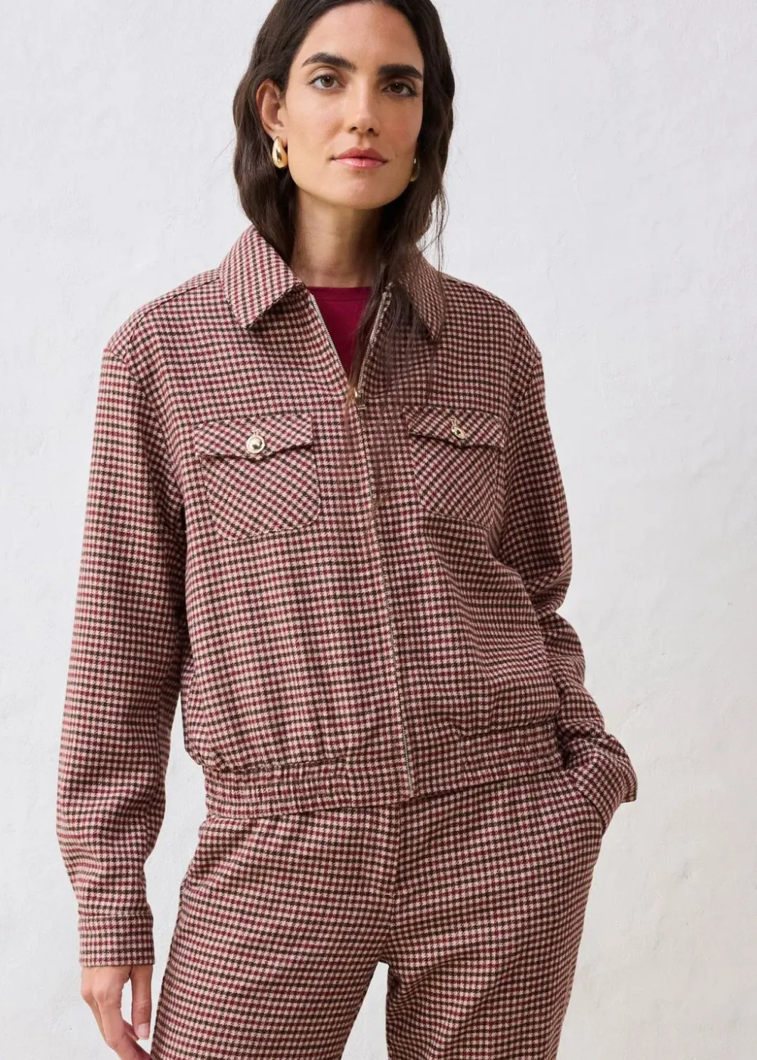 Discount Blouson aus weichem Woll-MIx Damen Bekleidung·Hosen|Jacken & Mäntel
