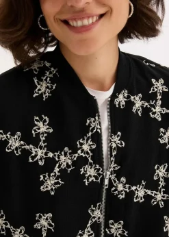 Damen bonprix Bekleidung·Hosen|Jacken & Mäntel|Blouson mit Stickerei