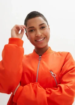 Damen bonprix Nachhaltigere Materialien|Jacken & Mäntel|Blouson-Mantel mit Strickkragen