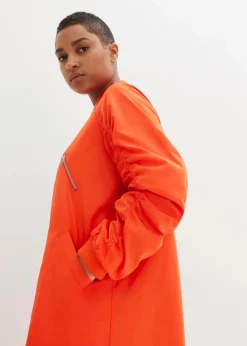 Damen bonprix Nachhaltigere Materialien|Jacken & Mäntel|Blouson-Mantel mit Strickkragen