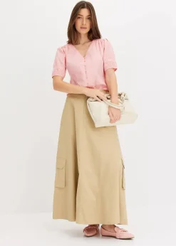 Damen bonprix Bekleidung·Jacken & Mäntel|Blusen & Tuniken|Bluse aus Baumwoll-Mix