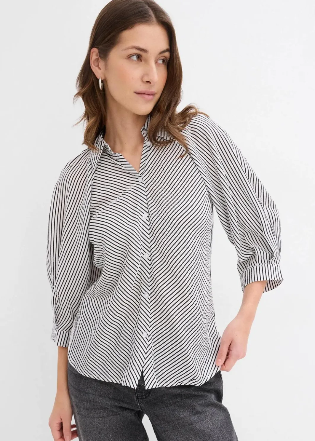 Damen bonprix Bekleidung·Jacken & Mäntel|Blusen & Tuniken|Bluse aus feinem Viskose-Mix