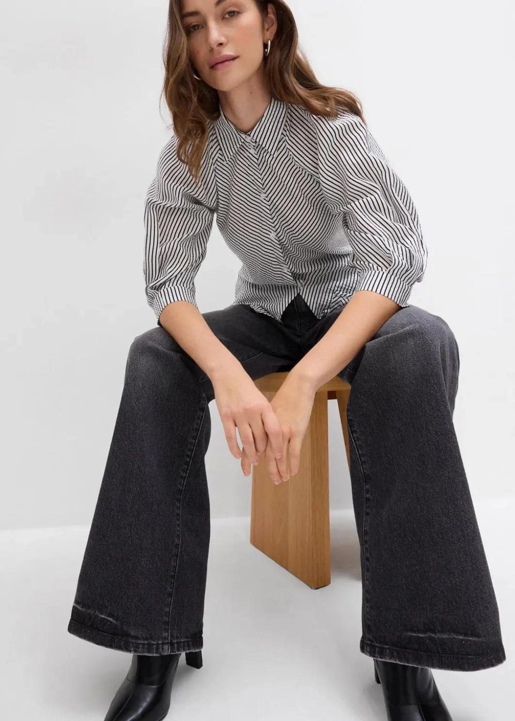 Damen bonprix Bekleidung·Jacken & Mäntel|Blusen & Tuniken|Bluse aus feinem Viskose-Mix