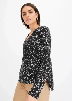 Outlet Bluse aus fließender Viskose Damen Bekleidung·Jacken & Mäntel|Blusen & Tuniken