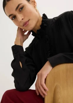 Outlet Bluse aus luftigem Crêpe Damen Blusen & Tuniken|Bekleidung·Jacken & Mäntel