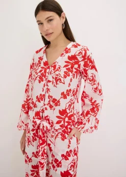 Damen bonprix Zweiteiler & Sets|Blusen & Tuniken|Bluse aus reiner Baumwolle