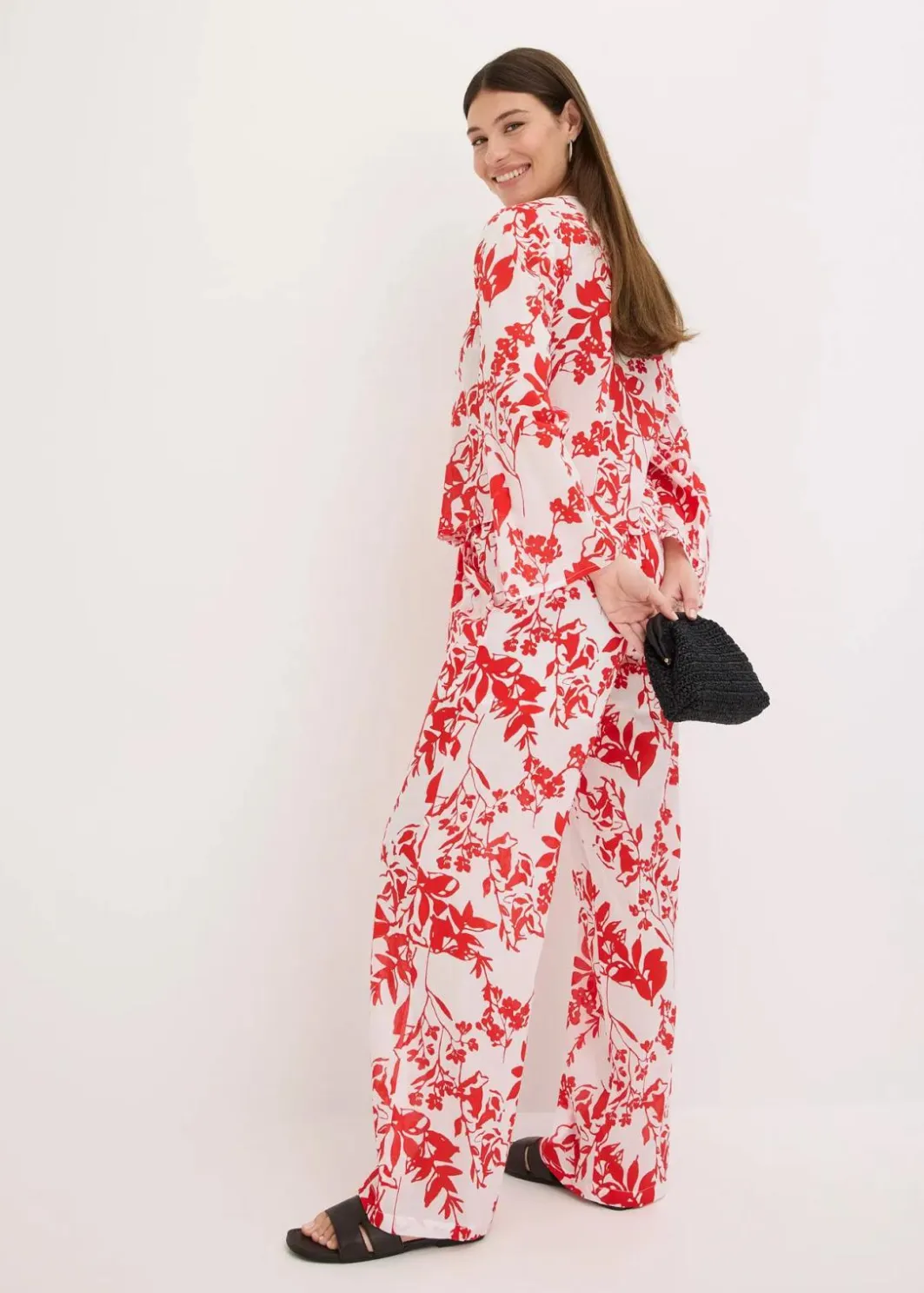 Damen bonprix Zweiteiler & Sets|Blusen & Tuniken|Bluse aus reiner Baumwolle
