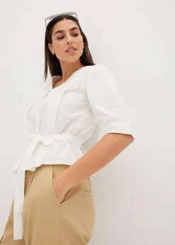 New Bluse aus reiner Baumwolle Damen Bekleidung·Jacken & Mäntel|Blusen & Tuniken