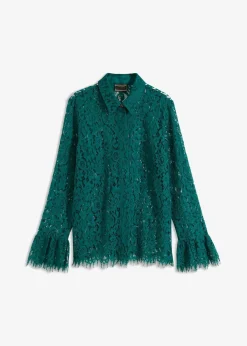 Damen bonprix Blusen & Tuniken|Bekleidung·Jacken & Mäntel|Bluse aus Spitze