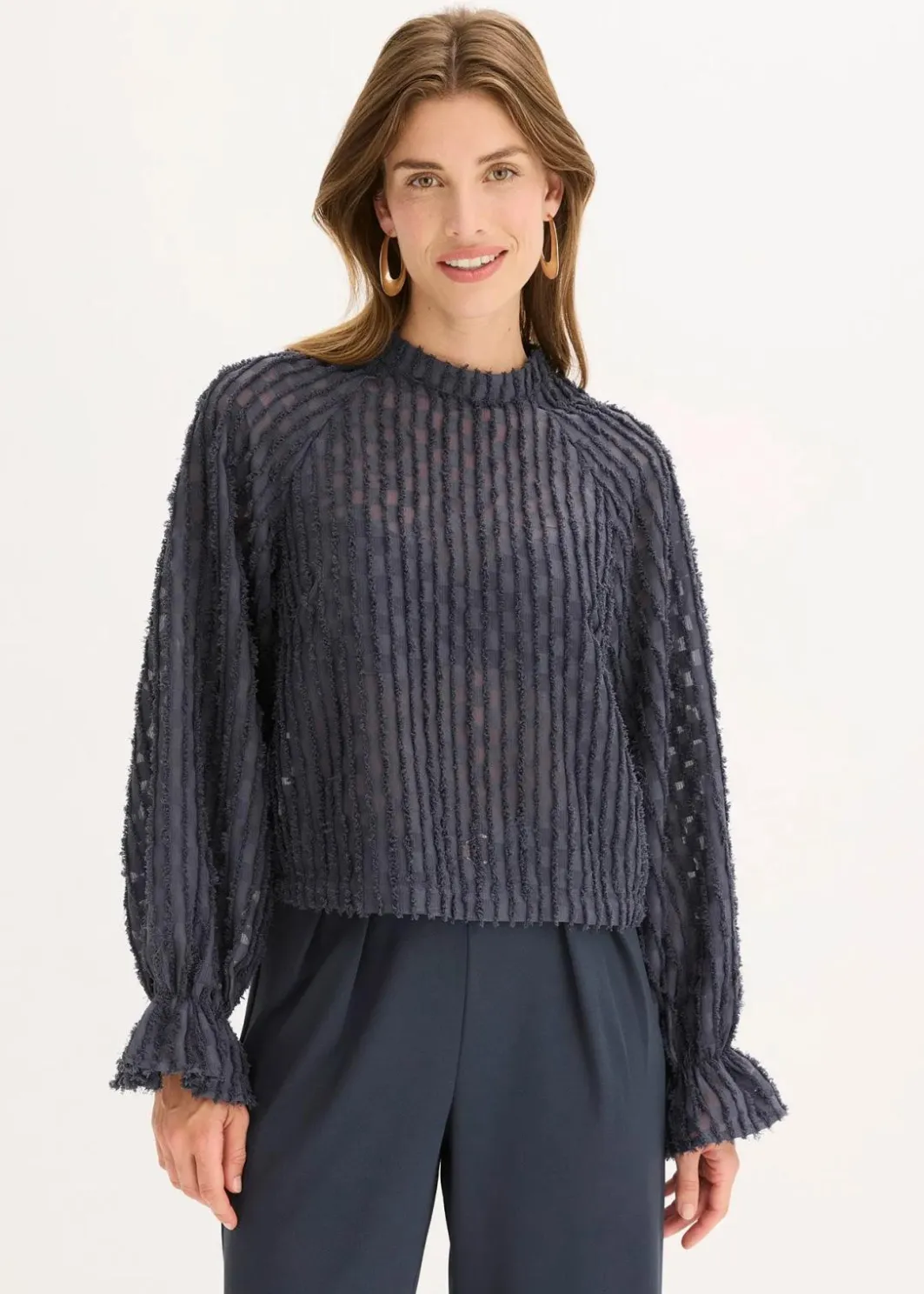 Damen bonprix Bekleidung·Jacken & Mäntel|Blusen & Tuniken|Bluse aus strukturiertem Material