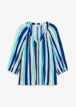Discount Bluse aus strukturierter Viskose Damen Bekleidung·Jacken & Mäntel|Blusen & Tuniken