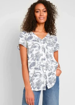 Damen bonprix Bekleidung·Jacken & Mäntel|Blusen & Tuniken|Bluse, Kurzarm