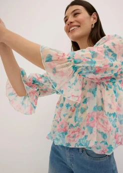 Best Bluse mit Ballonsaum Damen Bekleidung·Jacken & Mäntel|Blusen & Tuniken
