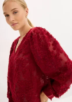 Damen bonprix Blusen & Tuniken|Bluse mit floralem Strukturmuster