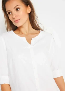 Sale Bluse mit Leinen, 3/4 Arm Damen Bekleidung·Jacken & Mäntel|Blusen & Tuniken