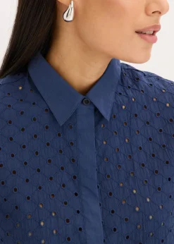 Discount Bluse mit Lochstickerei Damen Blusen & Tuniken|Bekleidung·Jacken & Mäntel