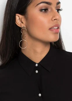 Hot Bluse mit Perlenknopfleiste Damen Bekleidung·Jacken & Mäntel|Blusen & Tuniken