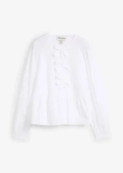 Damen bonprix Blusen & Tuniken|Bekleidung·Jacken & Mäntel|Bluse mit Schleifendetails