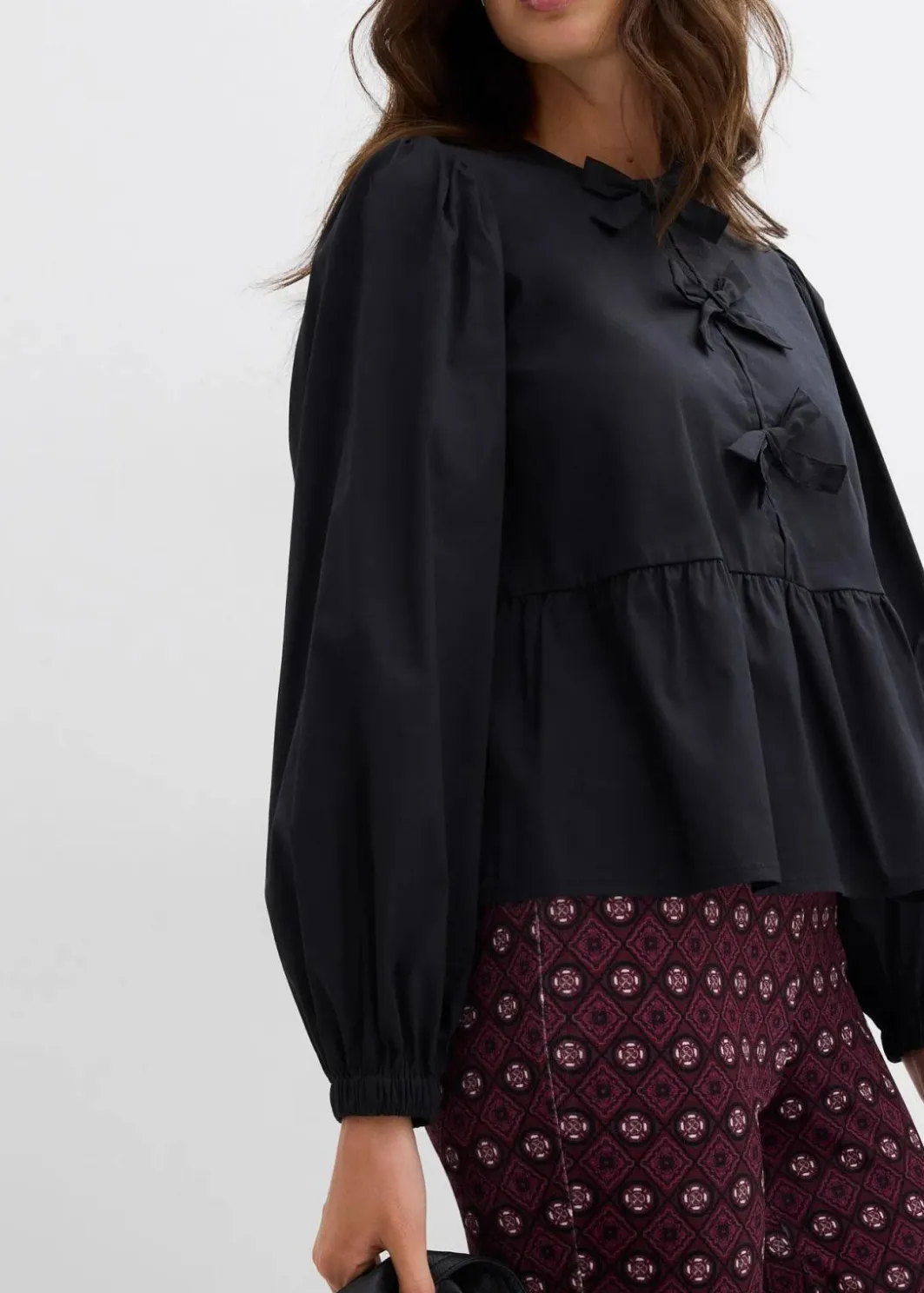 Discount Bluse mit Schleifendetails Damen Bekleidung·Jacken & Mäntel|Blusen & Tuniken