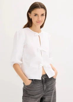 Damen bonprix Blusen & Tuniken|Bluse mit Schleifendetail