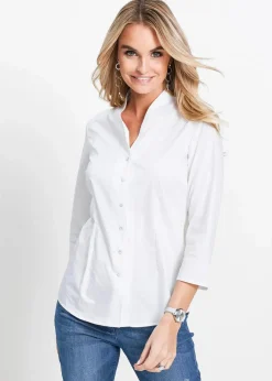 Online Bluse mit Stehkragen Damen Bekleidung·Jacken & Mäntel|Blusen & Tuniken