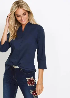 Discount Bluse mit Stehkragen Damen Blusen & Tuniken|Bekleidung·Jacken & Mäntel