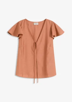 Best Bluse mit Volantärmeln in Glanzoptik Damen Blusen & Tuniken|Zweiteiler & Sets
