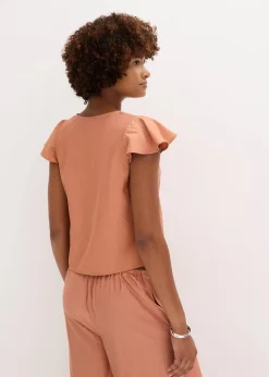 Best Bluse mit Volantärmeln in Glanzoptik Damen Blusen & Tuniken|Zweiteiler & Sets