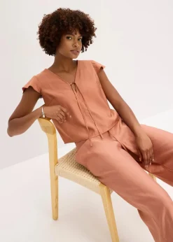 Best Bluse mit Volantärmeln in Glanzoptik Damen Blusen & Tuniken|Zweiteiler & Sets