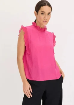 Online Bluse mit Volants Damen Bekleidung·Jacken & Mäntel|Blusen & Tuniken