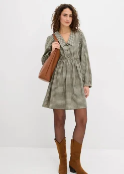 Online Blusenkleid aus Baumwoll-Mix Damen Kleider