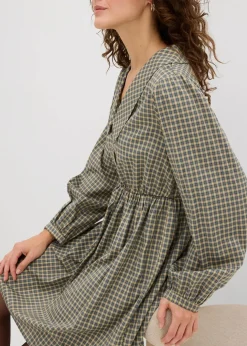 Online Blusenkleid aus Baumwoll-Mix Damen Kleider