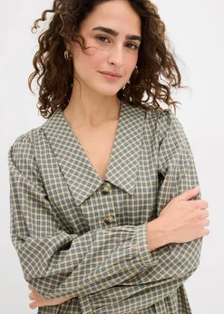 Online Blusenkleid aus Baumwoll-Mix Damen Kleider