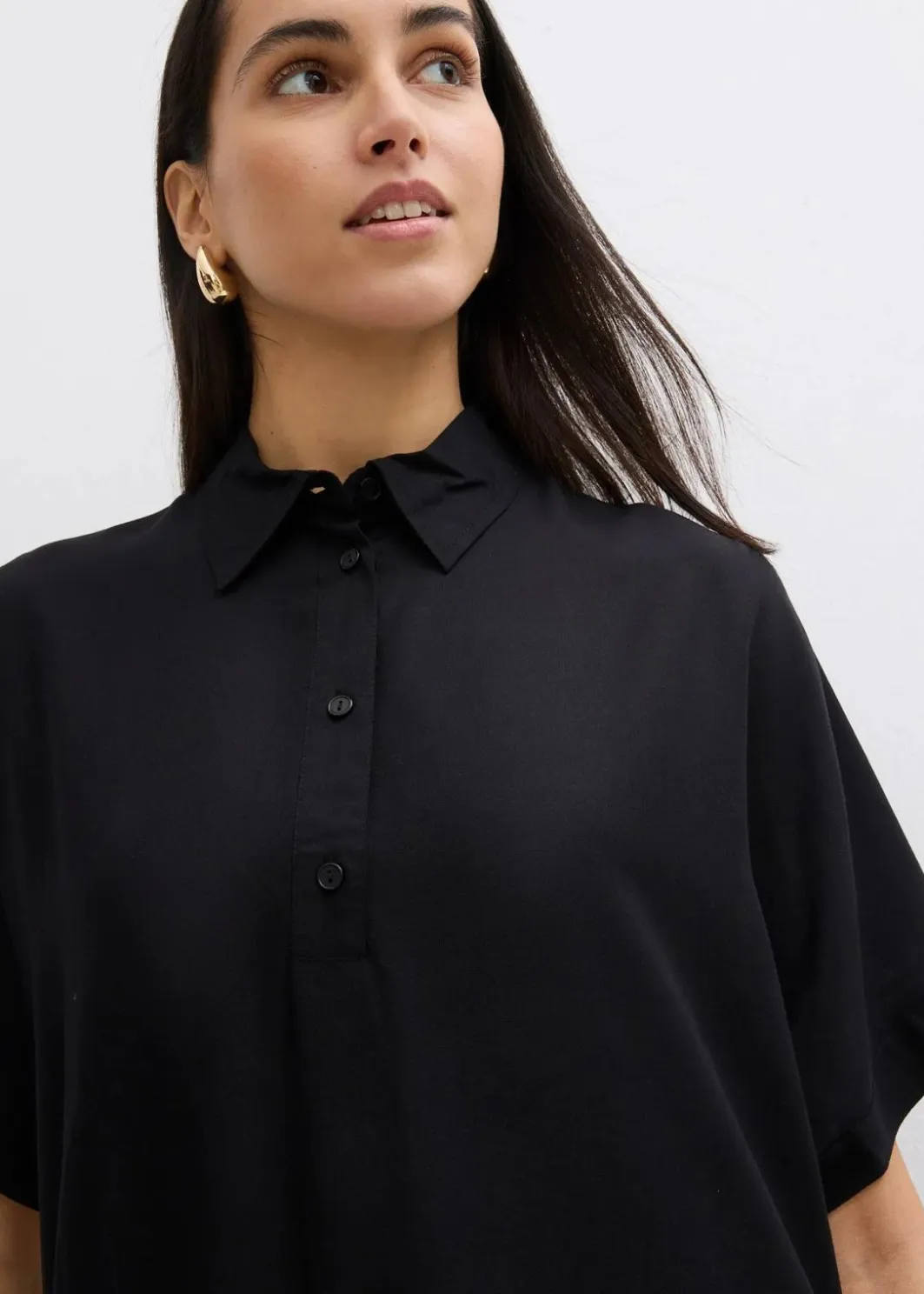 Best Blusenkleid aus feiner Viskose Damen Kleider|Bekleidung·Pullover & Strickjacken