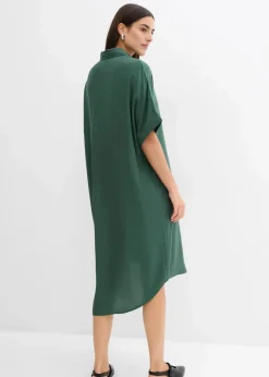 Online Blusenkleid aus feiner Viskose Damen Bekleidung·Pullover & Strickjacken|Kleider