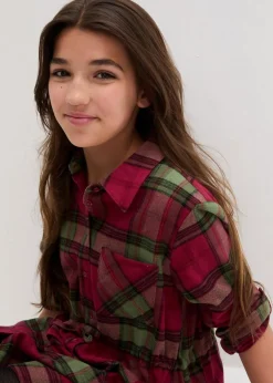 Hot Blusenkleid aus Flanell Kinder Mädchen 9-16 Jahre·Kleider & Jumpsuits