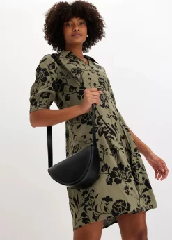 Sale Blusenkleid aus fließender Viskose Damen Kleider|Kurzgrößen