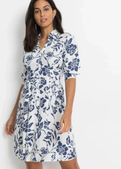 Clearance Blusenkleid aus fließender Viskose Damen Kurzgrößen|Bekleidung·Pullover & Strickjacken