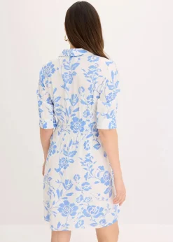 Discount Blusenkleid aus fließender Viskose Damen Kleider|Kurzgrößen