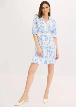 Discount Blusenkleid aus fließender Viskose Damen Kleider|Kurzgrößen