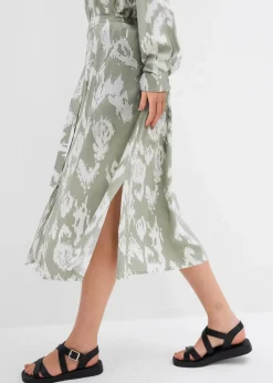 Damen bonprix Kleider|Bekleidung·Pullover & Strickjacken|Blusenkleid aus fließender Viskose