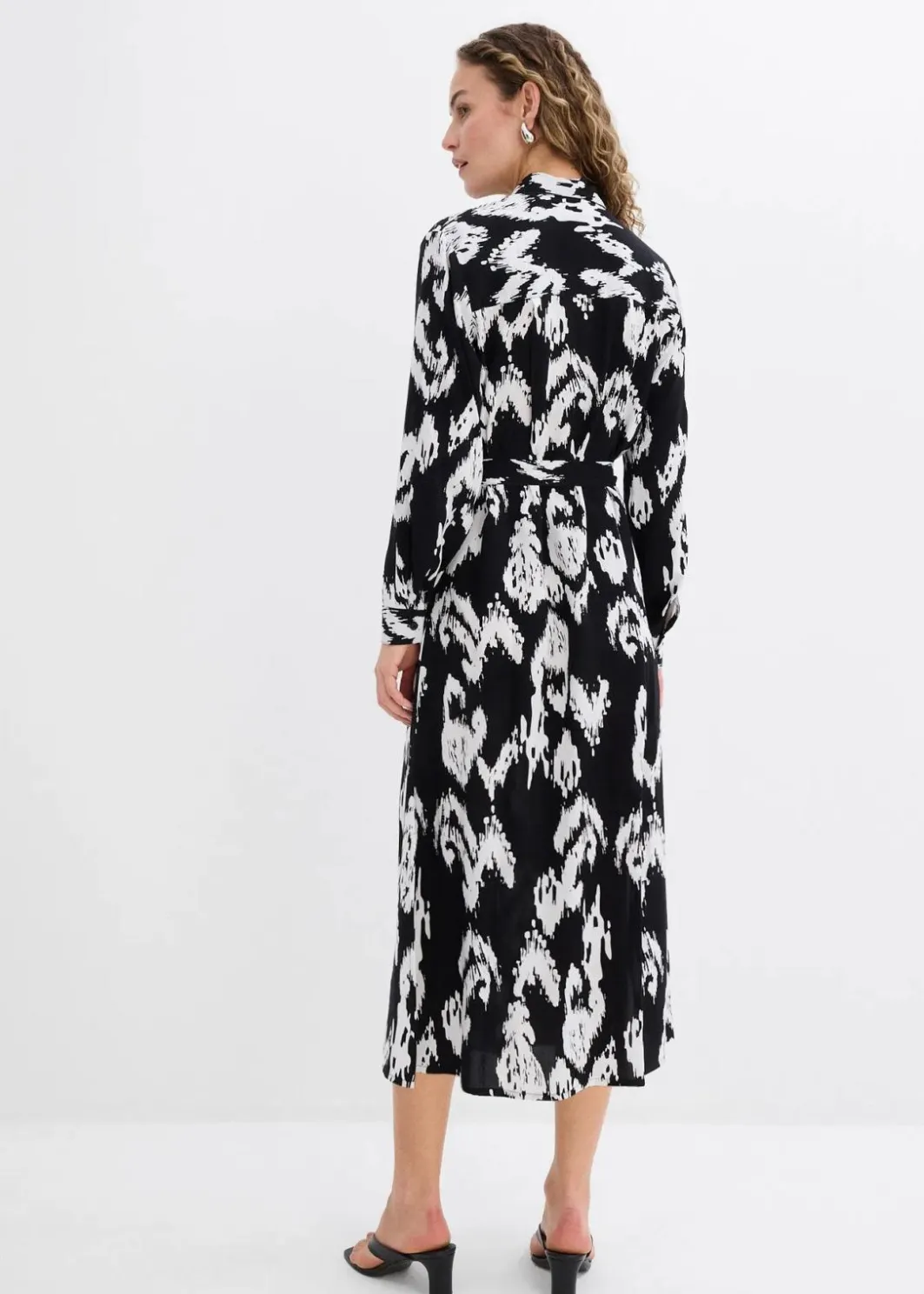 Damen bonprix Bekleidung·Pullover & Strickjacken|Kleider|Blusenkleid aus fließender Viskose