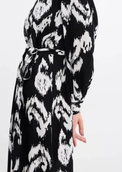 Damen bonprix Bekleidung·Pullover & Strickjacken|Kleider|Blusenkleid aus fließender Viskose