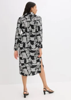 Discount Blusenkleid aus leichtem Leinen-Mix Damen Bekleidung·Pullover & Strickjacken|Kleider